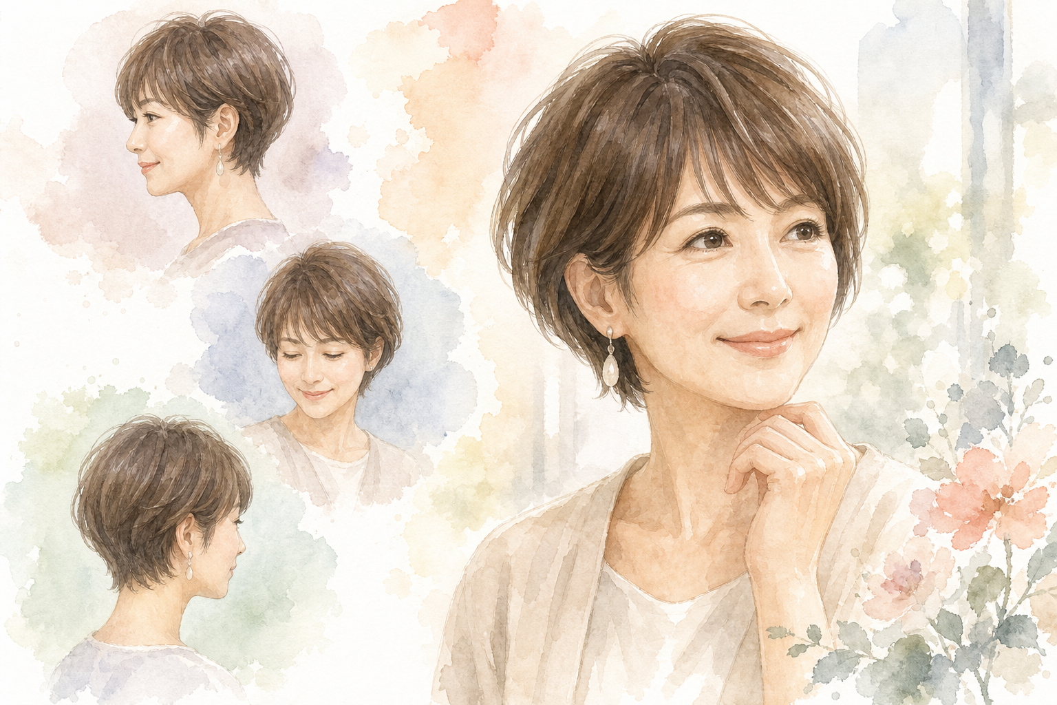 50代女性のショートヘアに「前髪あり」は正解です