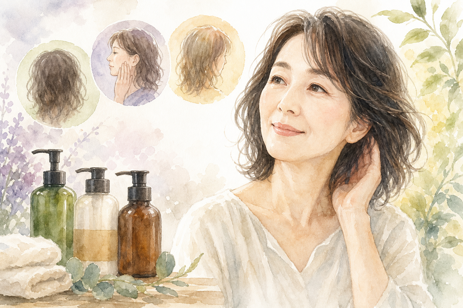 50代くせ毛さんがシャンプーを選ぶときに見るべき3つのポイント