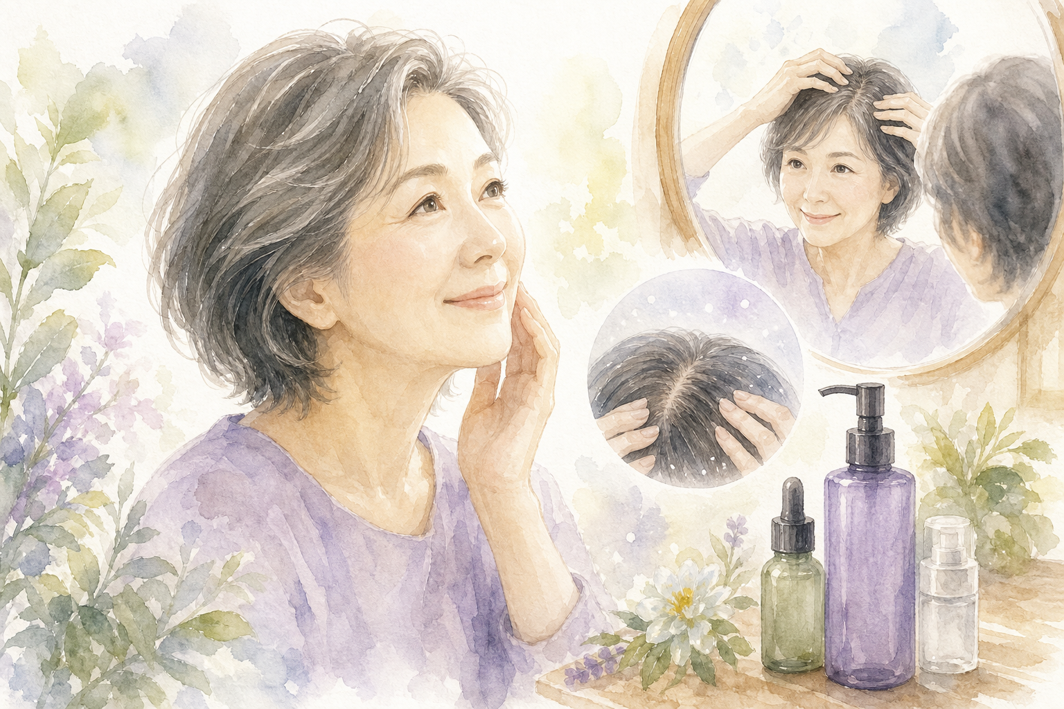 60代女性が育毛剤を使うと、どんな変化が期待できるの?