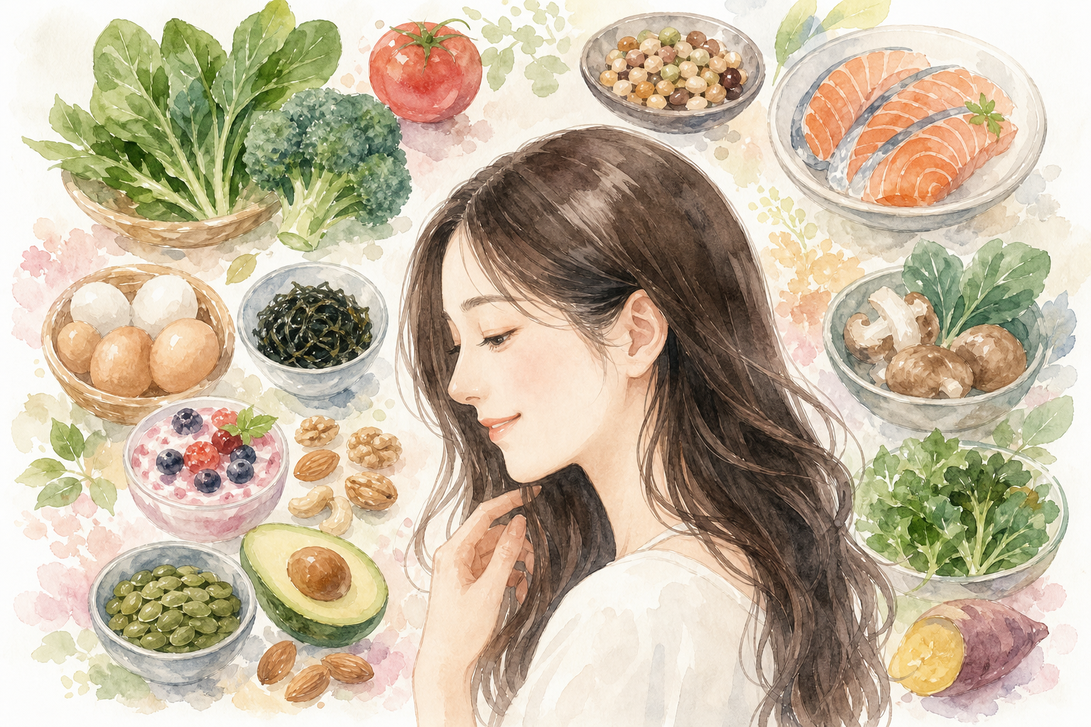 薄毛改善が期待できる食べ物を栄養素別に詳しく解説